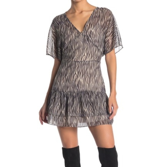 all saints zebra dress